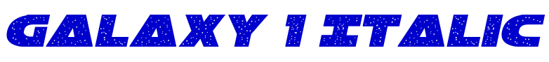 Galaxy 1 Italic шрифт